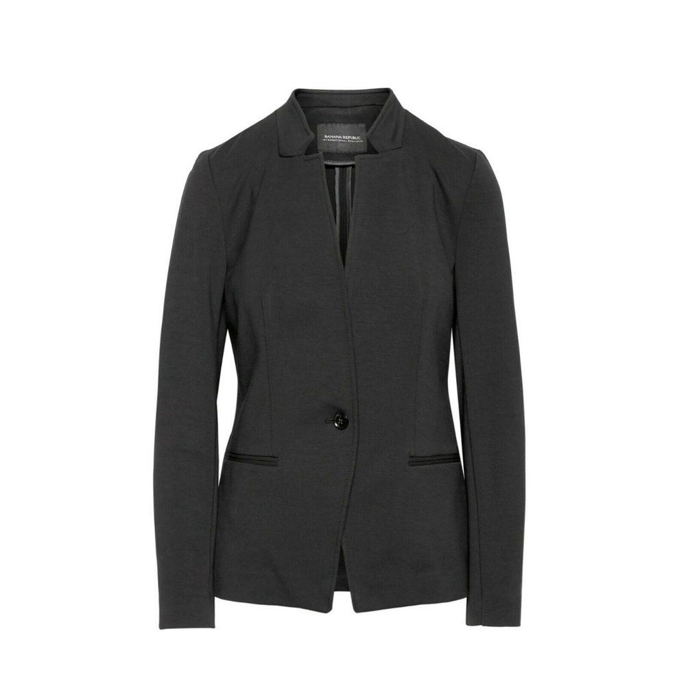 Banana Republic International Exclusive Petite Unstructured Stretch Ponte Blazer